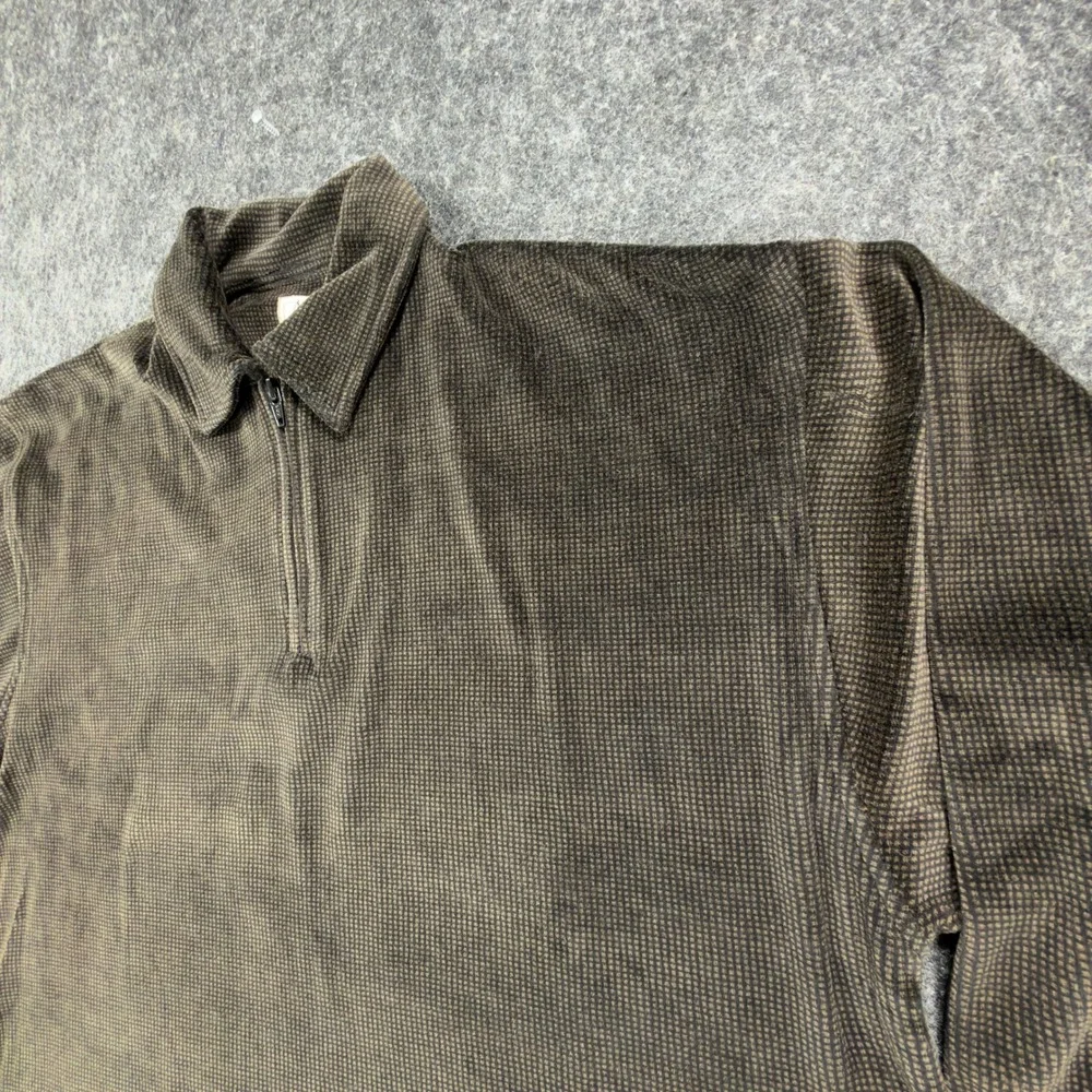 Paulo Avanti 90s Vintage Quarter Zip Pullover Mens Medium Brown Cotton Blend NWT